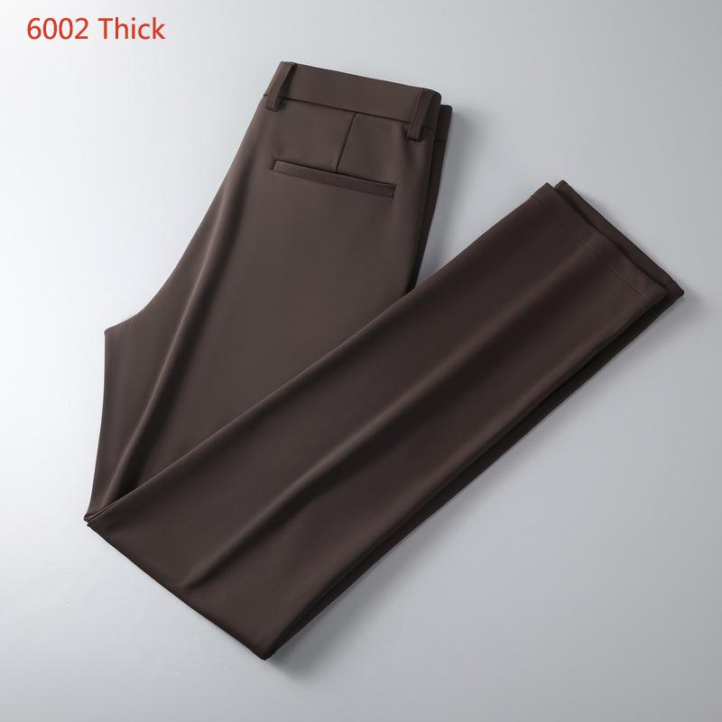 Высококачественные брюки Four Anti Ice Silk, мужские летние тонкие брюки из тренда универсальных узких прямых повседневных брюк с драпировкой