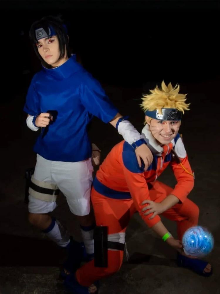 Naruto Team 7 Complete Cosplay Outfit, Uzumaki Naruto / Haruno Sakura / Uchiha Sasuke / Hatake Kakashi Full Costume Set for Anime Show Halloween Party