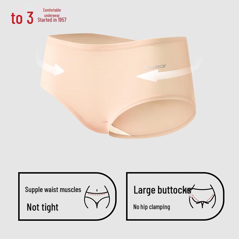 Hongdou Women's Cloud-Feel Cotton Spandex Antibacterial Underwear Multi-Pack