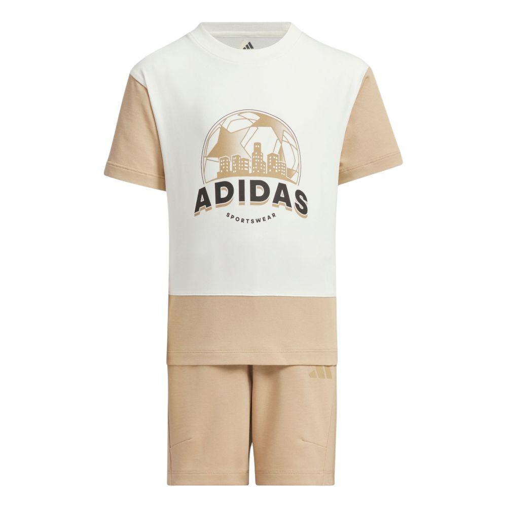 Adidas Casual Sportswear Jade White/Warm Sand Children Aged 3 7 Years Old JL7563