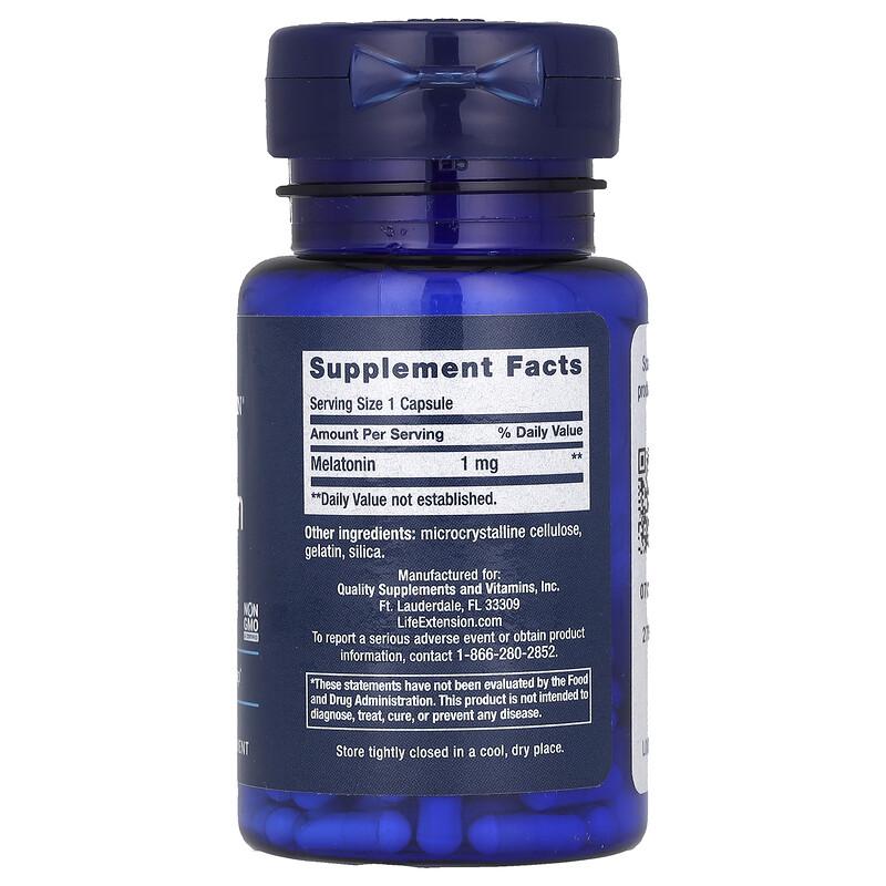 Melatonin, 1 mg, 60 Capsules