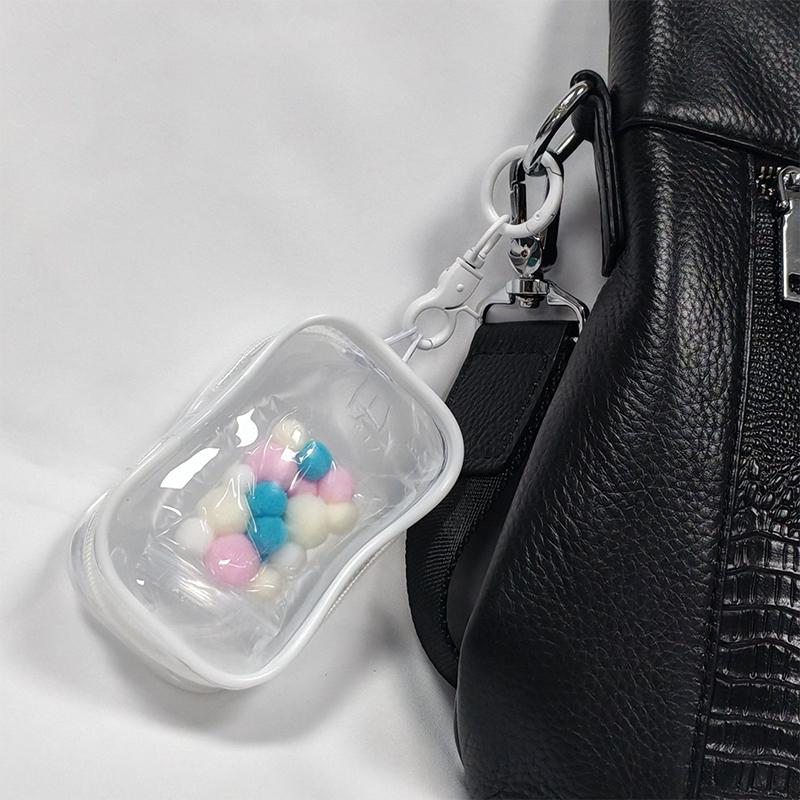Кукольный дисплей Прозрачный ящик для хранения Мешочек Mystery Box Брелок Сумка Милая кукольная сумка Организация с плюшевым мячом Пылезащитный чехол
