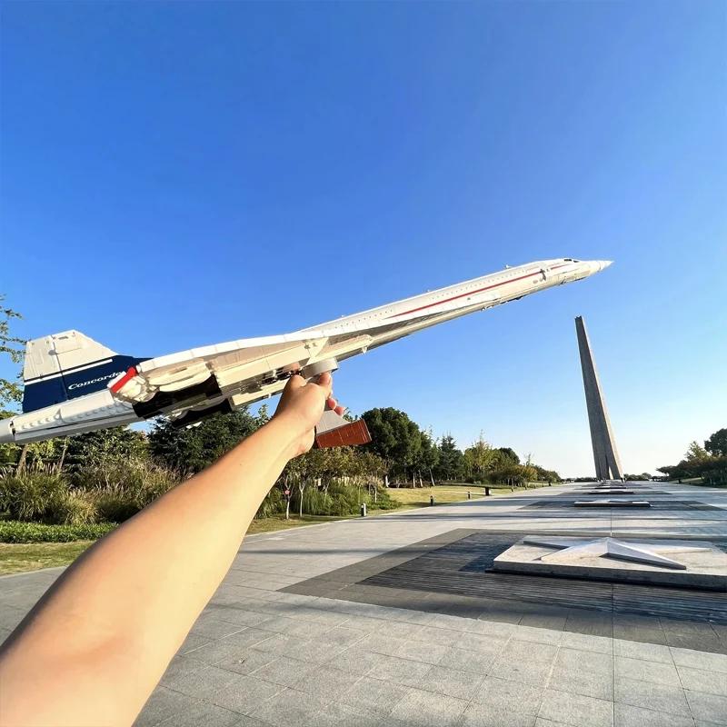 2083 шт. Пассажирский самолет Конкорд Большой Креативный Декор Пазл Строительные блоки Игрушка Подарок