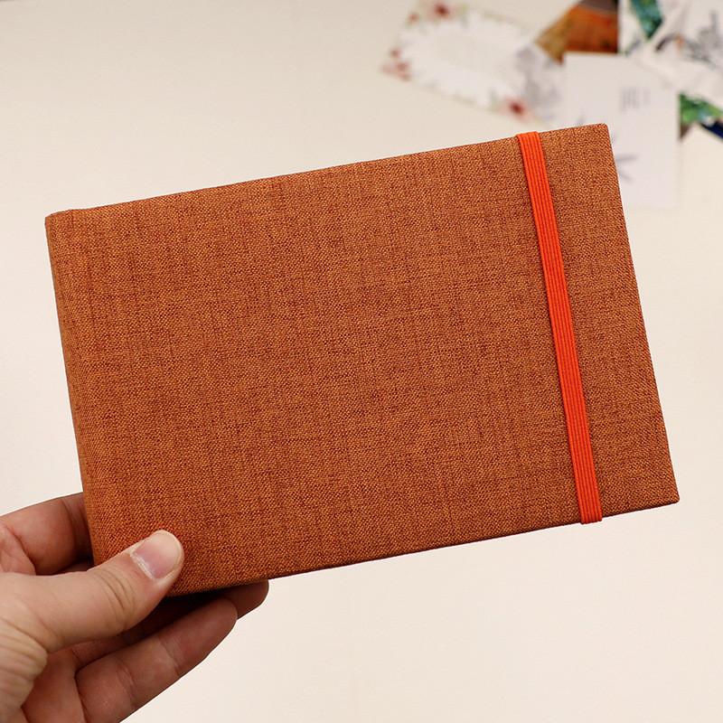 Book Flip Mini Album Portable Linen Cover Photo Album For Travel Memory Storage