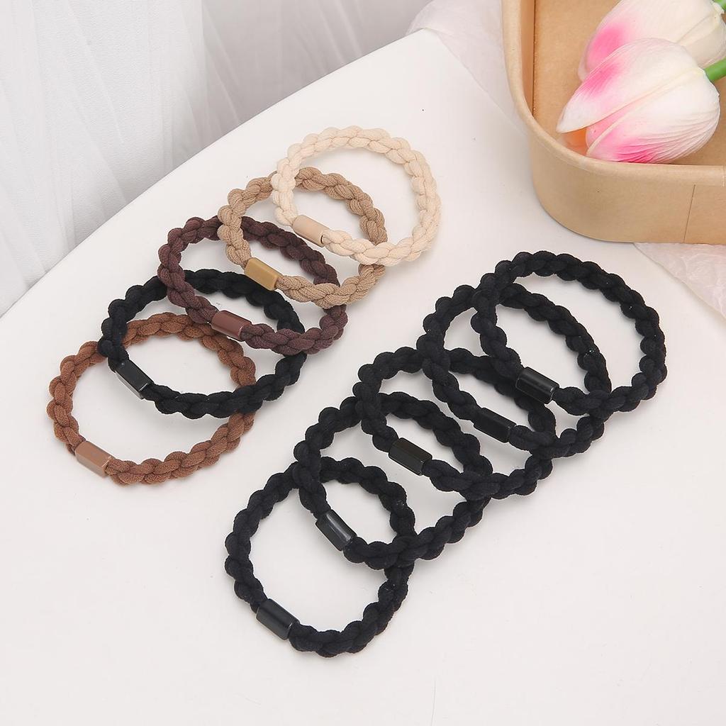 5Pcs High Elastic Fried Dough Twists Headband Hair Ring Head Rope Fashion Headwear For Girl Rubber Band Hair Accessories