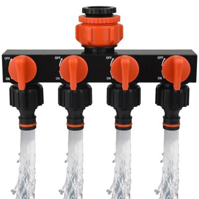 4-ходовые разветвители воды 1" на 3/4" на 1/2" Садовый ирригационный поливочный соединитель Фитинги для крана Клапан-распределитель Для уличного крана Дождеватель
