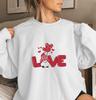 Valentine's Day LOVE Gnome Print Casual Round Neck Hoodie