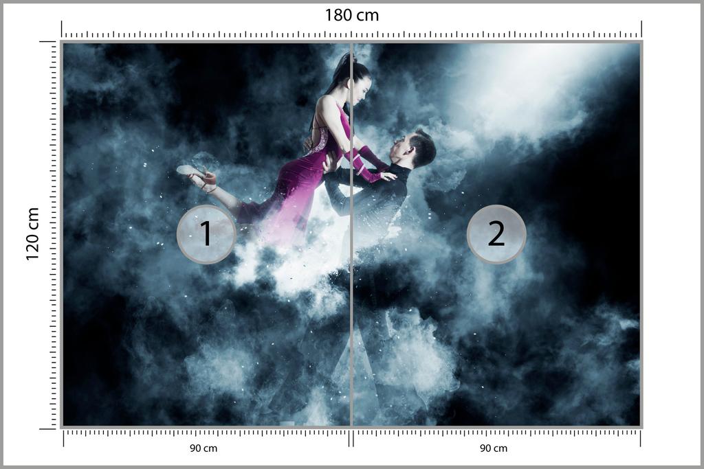 Photomural Couple Of Ball Dancers During The Performance Washable Fleece 180x120