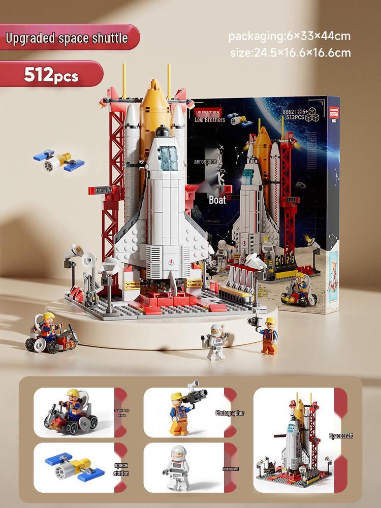 Детский конструктор космического шаттла, совместимый с LEGO, развивающая игрушка