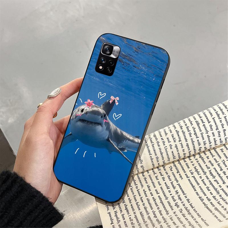 Чехол для телефона для Xiaomi Poco C71 15T 14T Pro Redmi note 15 14 14 13 Pro Redmi A5 15C 13C Кит-акула