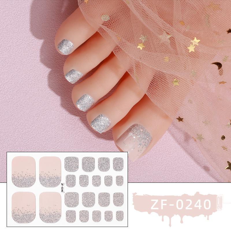 New Foot Stickers, Nail Art Stickers, Waterproof Onion Powder 5D Imitation Diamond Toenail Stickers