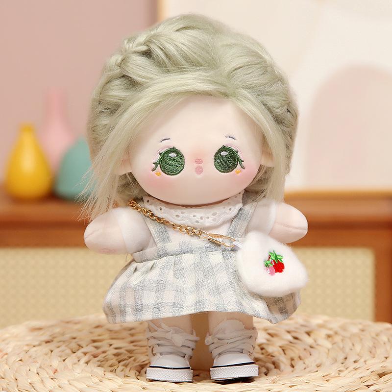 20 см хлопковая плюшевая кукла-девочка может менять одежду, юбки и куклы, чтобы дарить подарки девушкам и парам