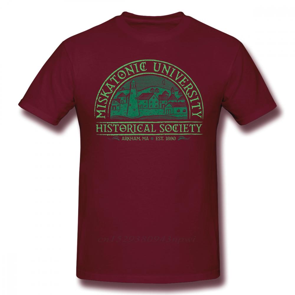 Arkham Horror T Shirt Miskatonic Historical Society TShirt Man Cotton Tee Shirt Cute Oversized Printed ShortSleeve Tshirt