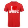 Модная футболка I Love Ozempic Смешное сердце Медицинская цитата о похудении Графическая Унисекс Унисекс Футболки Da181