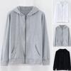 Unisex Sweatshirt Relaxed Fit Streetwear Spring Autumn Ribbed Cuff Hood Sweatshirt Coat for Daily Wear