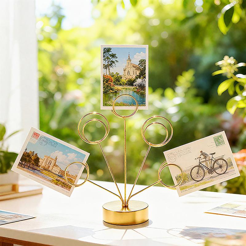 Creative Note Clips Business Card Holder Po Stand Desk Organizer Household Decor Office Decoration Supplies Valentine Party