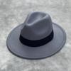 Unisex Retro European & American Jazz Hat – Wide Brim, Wool Felt, All-Occasion Sunshade & Performance Hat