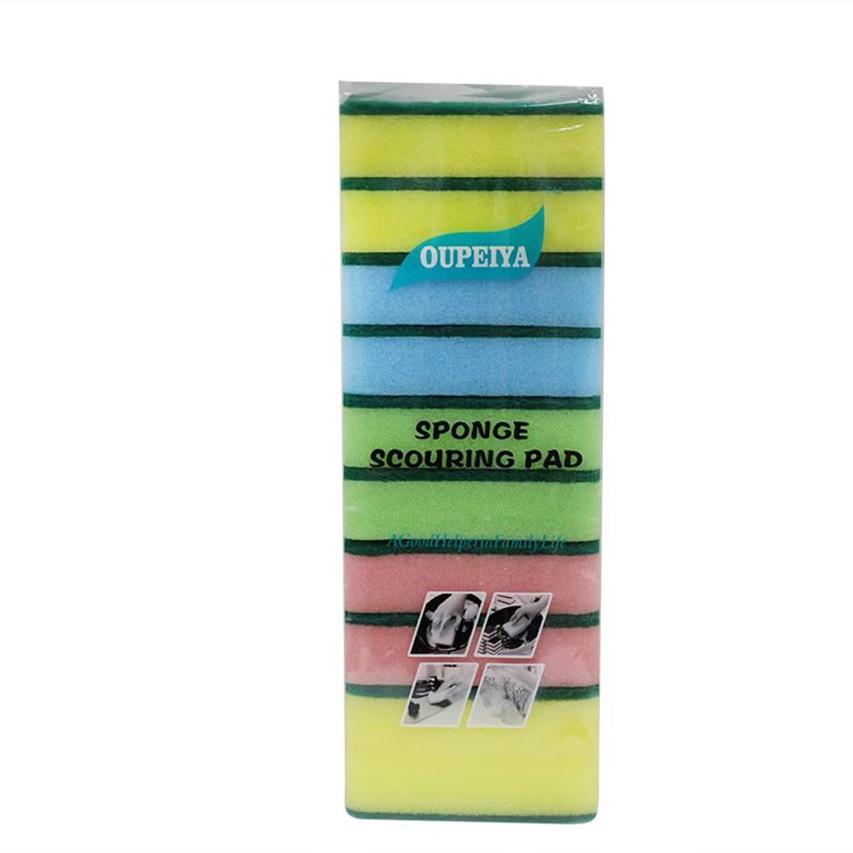 Двусторонняя прочная губка для мытья посуды и чистящая подушечка для уборки кухни