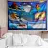 Zig & Sharko Print Tapestry, Backdrop, Easy Setup, Ideal for Bedroom, Office & Living Room, with Aesthetic Wall Hanging Decor.
