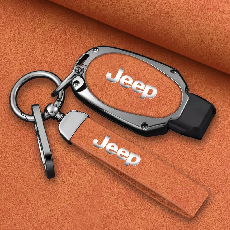 New Zinc Alloy Leather Car Remote Key Case Cover For Jeep Chrysler Grand Cherokee Dodge Durango Magnum Ram Styling Accessories AKY1