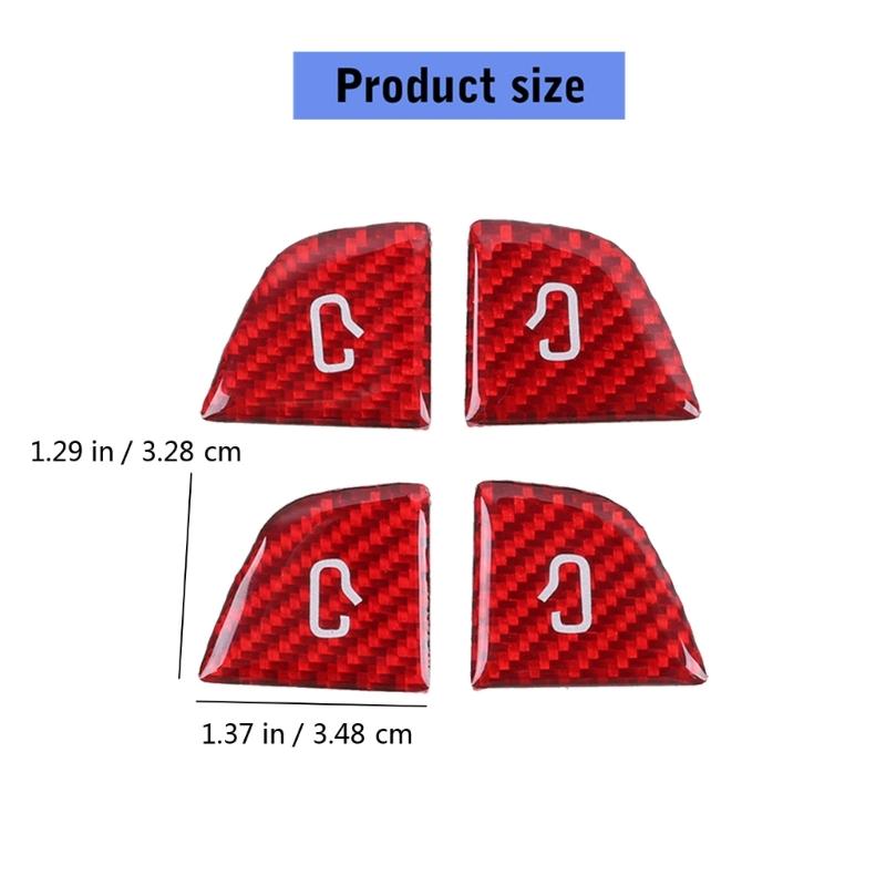 Precisions Fit Door Switches Button Protective Film for Select Model Carbon Fiber Resin Car Interior Upgrades Accessory