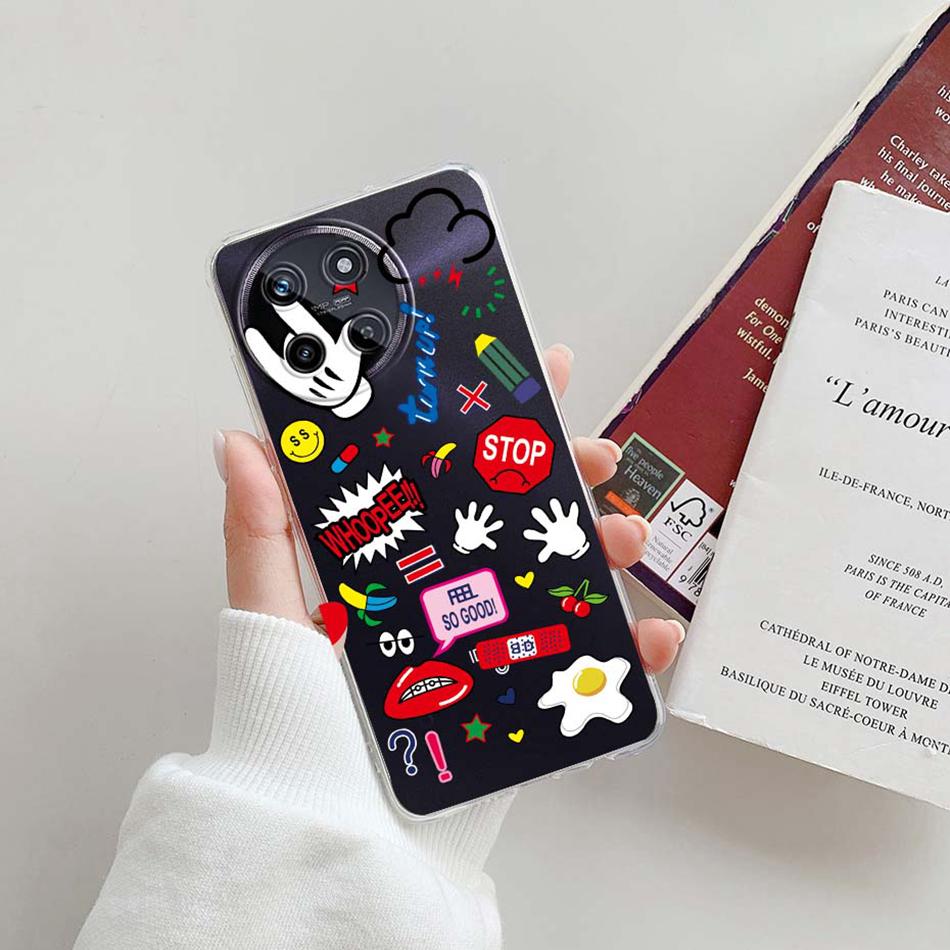 For Realme 11 4G Case Cute Fashion Patterns Clear Silicone Soft TPU Phone Back Cover For Realme 11 Realme11 4G 2023 Funda Bumper