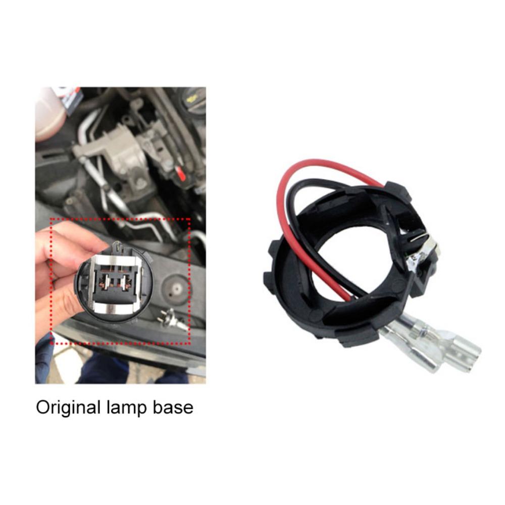 2pcs Low Beam LED Headlight Bulb H7 Head Light Headlamp Socket Adapter for VW Golf 5 MK5 Jetta