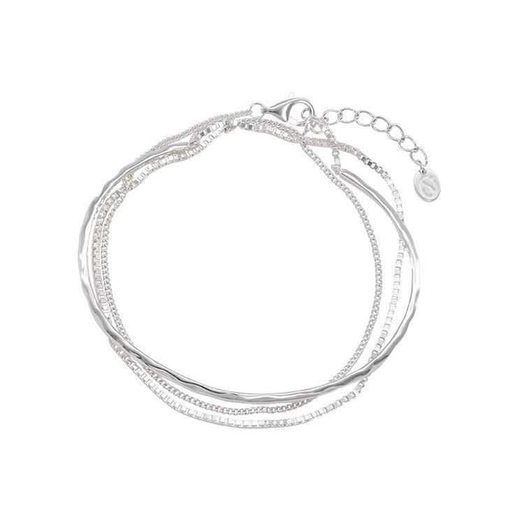 Xiaomi 100% Solid 925 Sterling Silver Retro Bracelet for Women Men Vintage Handmade Double Layers Bracelet Birthday Gift