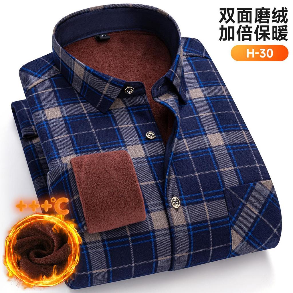Новая мужская рубашка больших размеров 8XL 7XL 6XL, осенне-зимняя, флисовая, утолщенная, теплая, с длинным рукавом, в клетку, деловая, повседневная, приталенная, мужская одежда