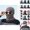 Зимняя мужская женская теплая лыжная шапка-бини шерстяной вязаный снежный головной убор шапка-череп шарф балаклава
