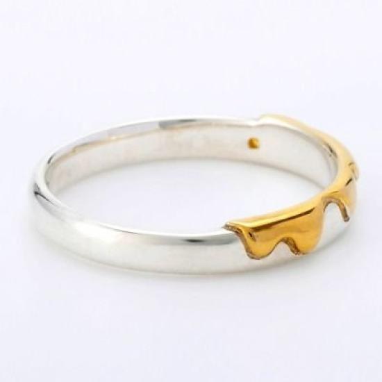 THE KISS Size 13 Winnie the Cubic Zirconia Silver Ring DI-SR703CB [Disney Collection] Pooh/Honey