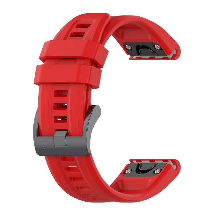 Силиконовый спортивный ремешок для часов Garmin Fenix 7X 26 мм, однотонный