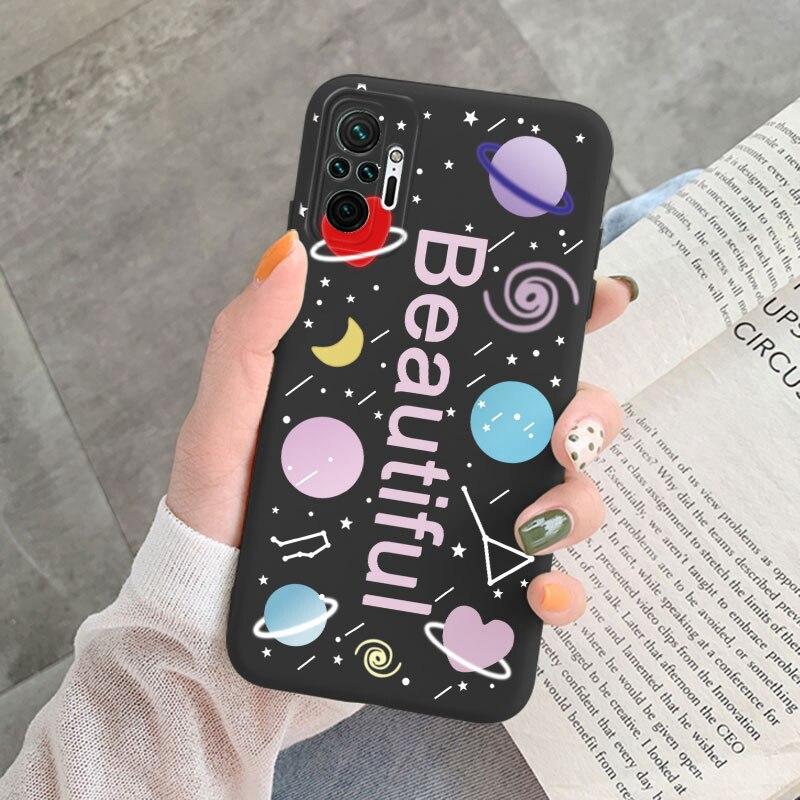 Чехол для Xiaomi Redmi Note 10 Pro, милое сердце, цветок, красивая планета, королева, король, силиконовая мягкая задняя крышка для Redmi Note10 10S 10Pro, чехлы 4G 5G