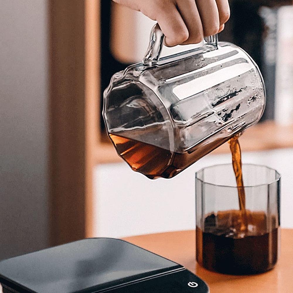 Бытовая кофеварка, усовершенствованная серая стеклянная чашка с капельным фильтром для ручного приготовления кофе, деревянный поддон, общий горшок, кофейная посуда