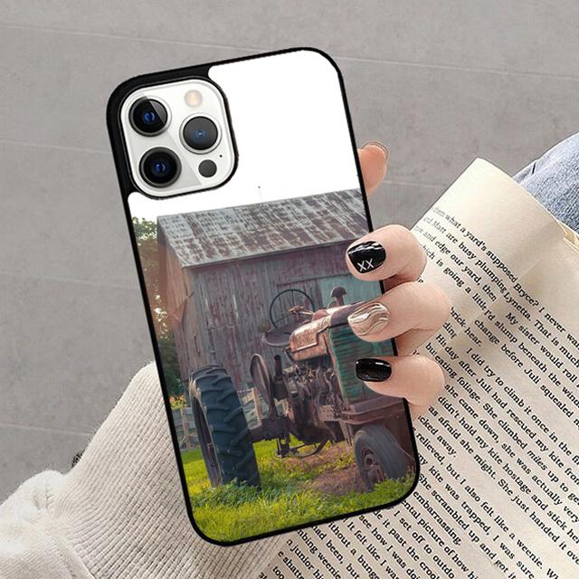 Tractor Car Phone Case For iPhone 17 Air 16 15 14 13 12 11 Pro Max Plus Max Cover Shell coque