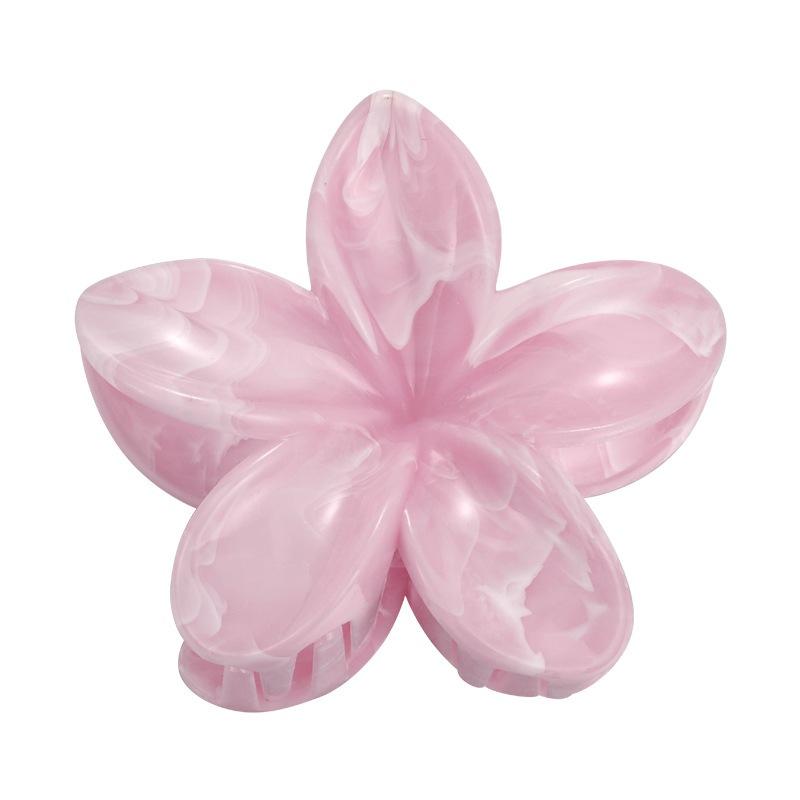 Gradient Frangipani Hair Clip Female Versatile Sweet Resort Fairy Shark Clip Vintage Hair Accessories