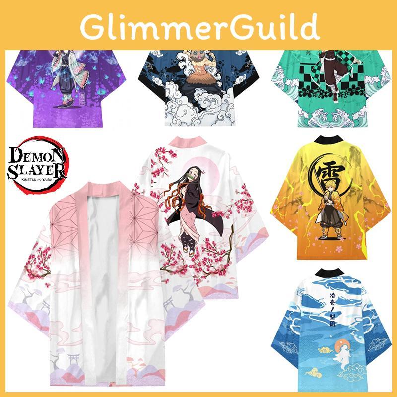 Demon Slayer Short Sleeve Cartoon Printed Top Cosplay Costume Xs-3xl