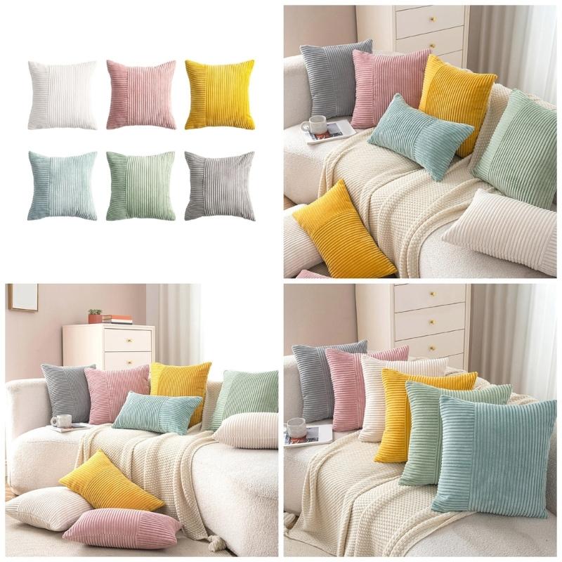 Plushes Corduroy Cushions Cover Pillow Cover Pillowcase for Durability & Comfort in Various Home Setting Easily Wash