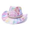 Цветная западная ковбойская шляпа Персиковое сердце Цилиндр Мужская и женская Праздничная вечеринка Вечеринка Джазовая шляпа