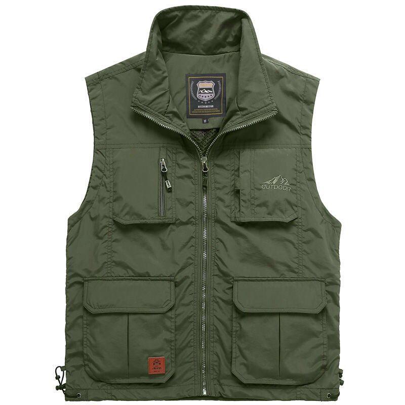 Men's Vest Spring and Autumn Thin Casual Breathable Vest Men's Youth Middle-aged and Elderly Quick-drying Vest Summer Vest