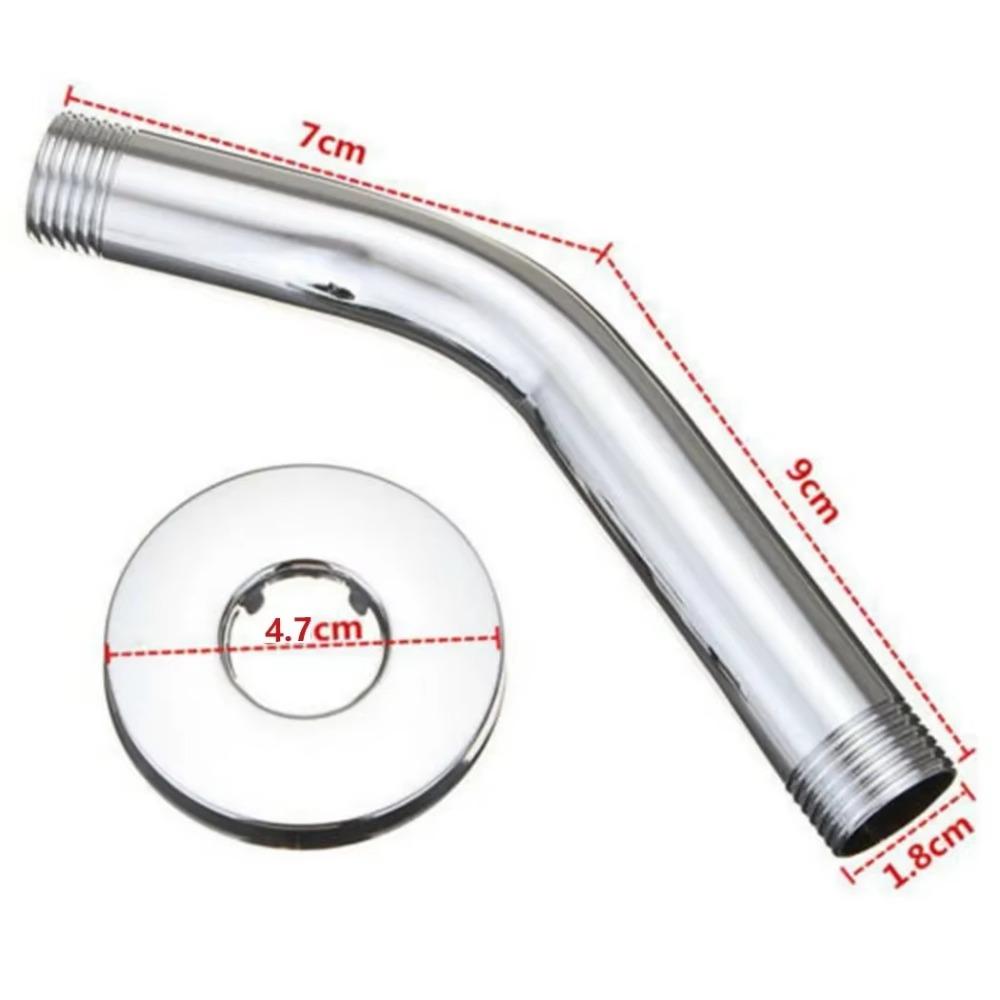 Stainless Steel Shower Head Silver Arm Bracket New Shower Arm Bathroom Home Accessories