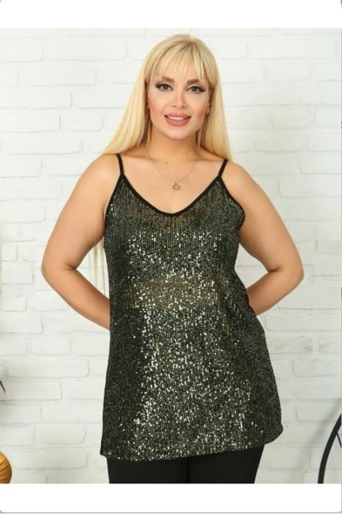 Женская блузка большого размера Блузка больших размеров на бретелях