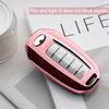 Car Key Fob Cover Compatible with Infiniti Pink Protector Keychain Holder for Q50 Q60 QX50 QX55 Accessories 2019-2024