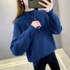 Autumn and Winter Women's Sweater Half High Neck Pullover Knitted Sweater Women's Clothing