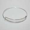 1 шт. Расширяемый браслет-бенгл, серебристый браслет с проволочной обмоткой, регулируемые браслеты, женская модная бижутерия, браслеты-бенглы
