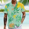 Men'S Casual Loose Short Sleeved Shirt Fashion Printed Shirt Top