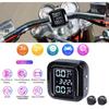 Wireless LCD Motorcycle Tire Pressure Monitoring System Pit Temperature Tester Tire Pressure Alarm System, Waterproof, 2 Sensors