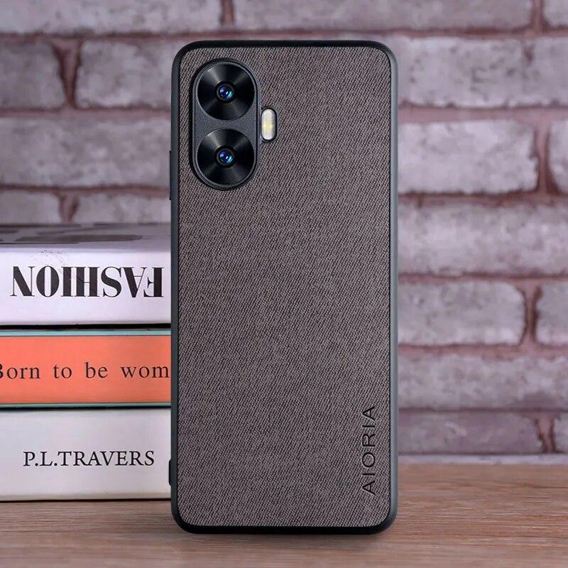 Чехол для Realme C55, чехол, роскошный текстильный, кожаный, мягкий чехол для телефона, чехол для oppo Realme C55, чехол, капа