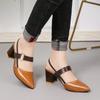 2023 Sandals Women's Summer New Pointy Chunky Sandals Large Size Women's Fashion Woman Shoes