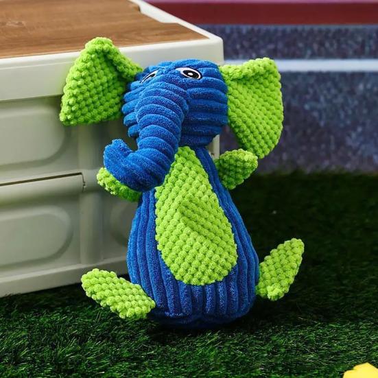 Мягкая игрушка Собака Пищащая Плюшевый Слон Кролик Свинья Собака Игрушка-грызун Собака Игрушка для обнимашек для щенков Прорезыватель зубов Снятие тревоги разлуки